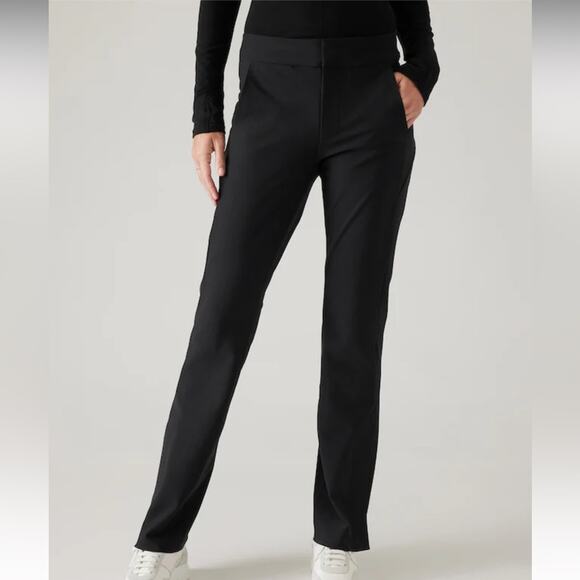 Athleta Stella flare trouser black sz 4 - Picture 1 of 10